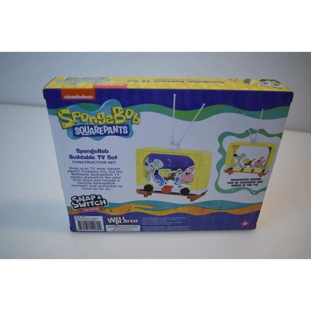 Snap & Switch SpongeBob Squarepants Buildable TV Set Construction Set 135 Pieces